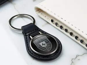 Porsche Personalisierte Leder Schlüsselanhänger Edles Pro
